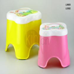 雙色防滑花形凳（小、中